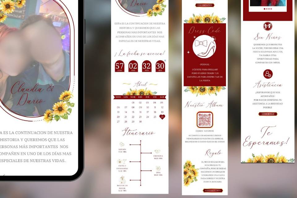 Invitación web matrimonio 🌻🔴