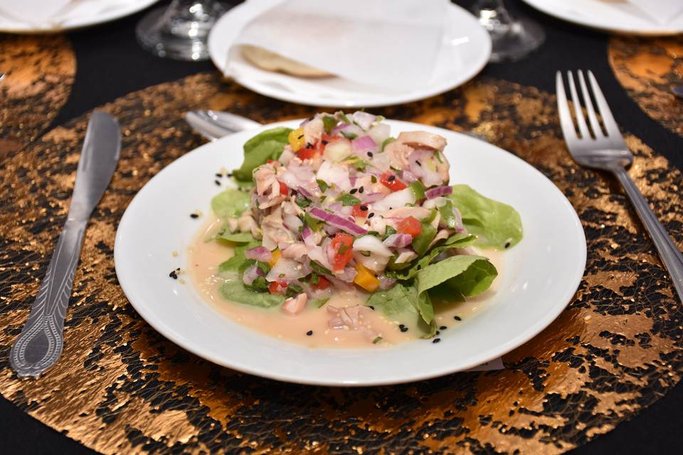 Ceviche de machas con toques