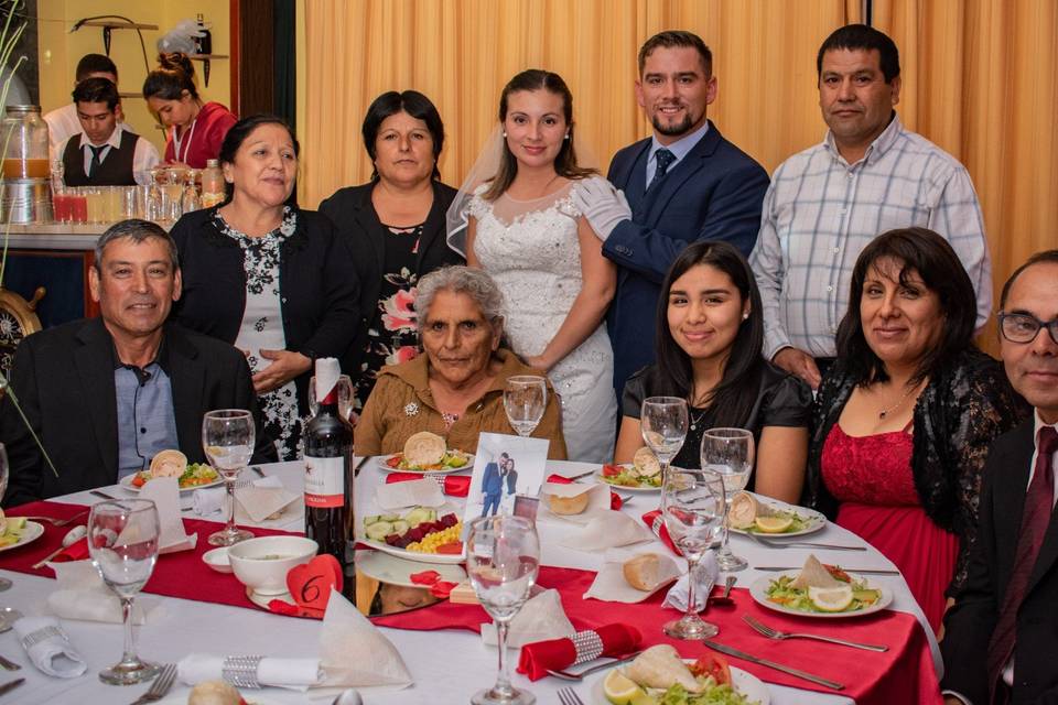 Familiares con novios