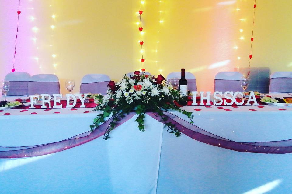 Mesa novios Fredy & Ihssca