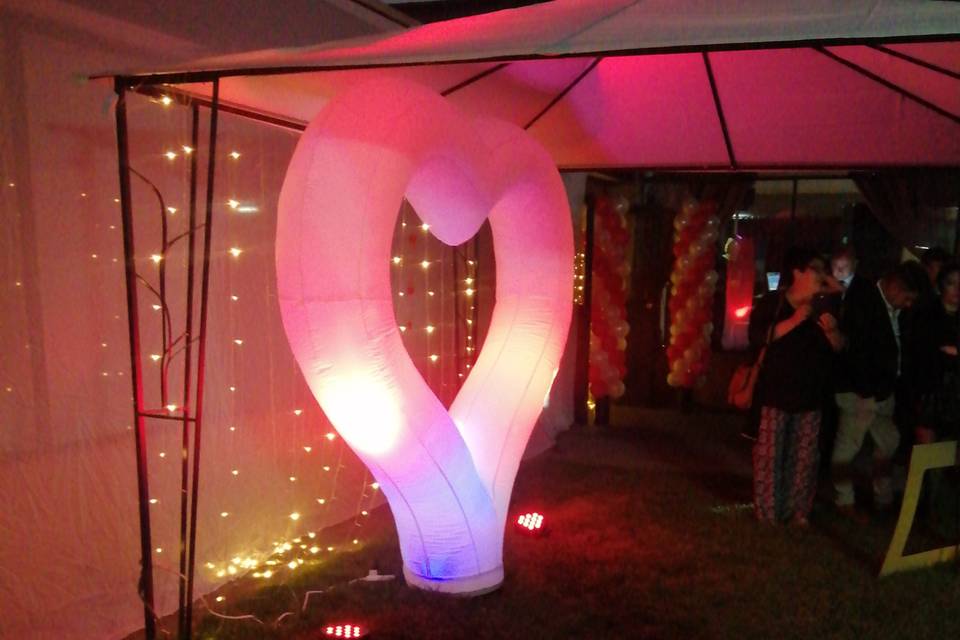 Pergola con corazón led