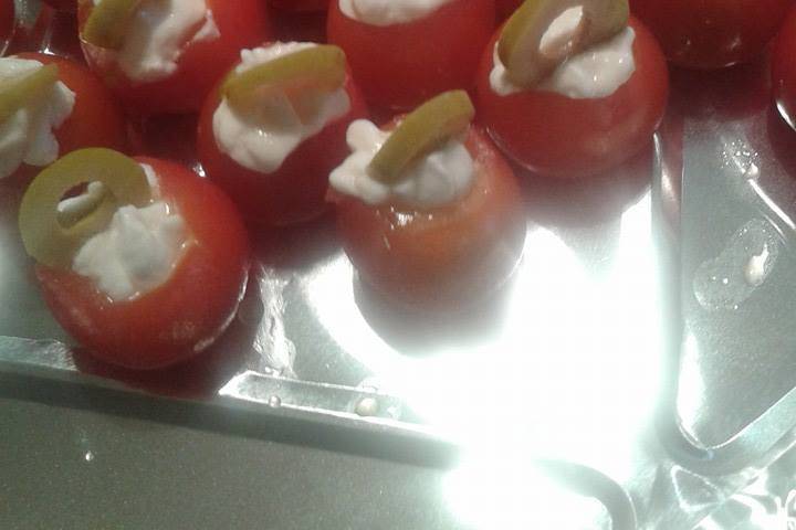 Tomates cherry con aceitunas