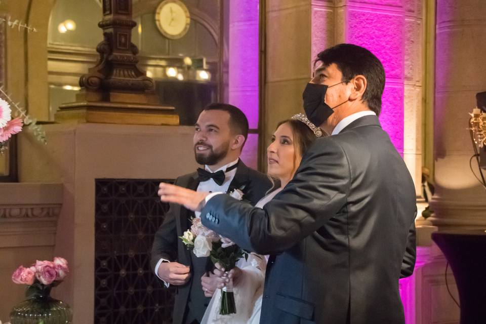 Llegada de los novios