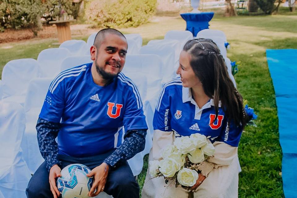 Novios fanáticos del fútbol