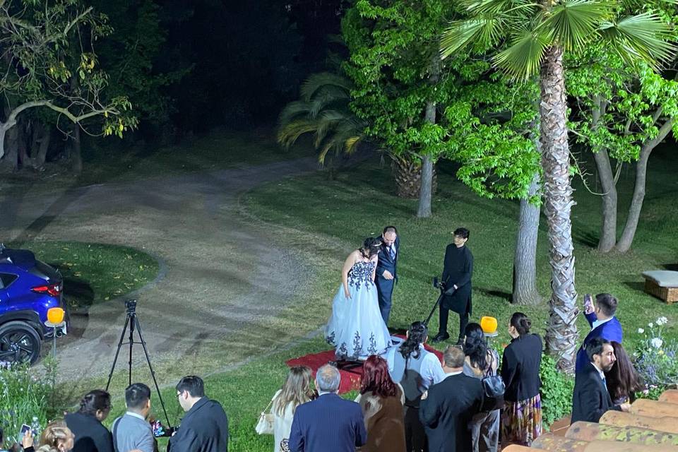 Novios en plataforma fotos 360