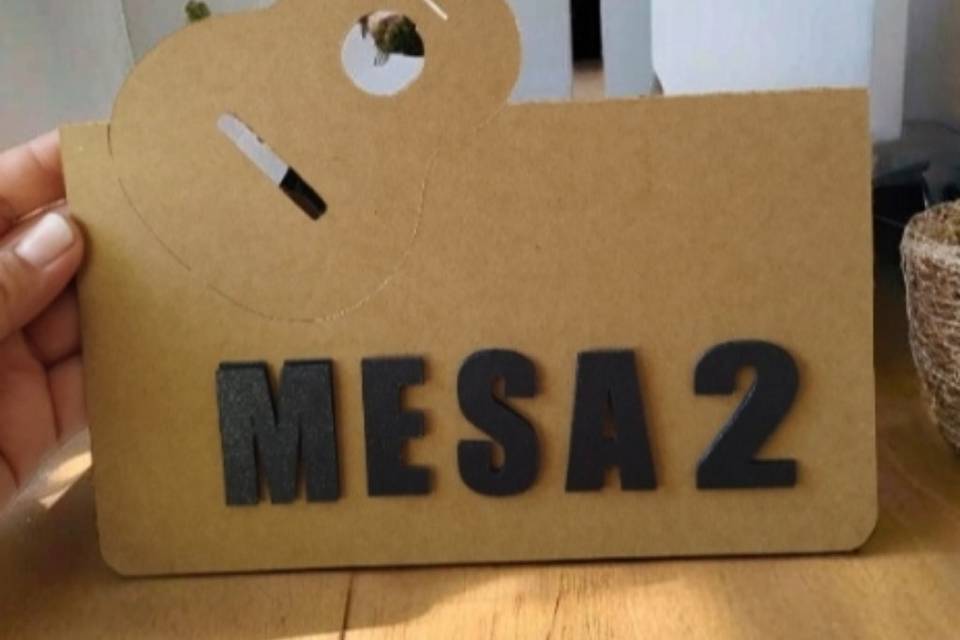 Nro de mesa personalizado