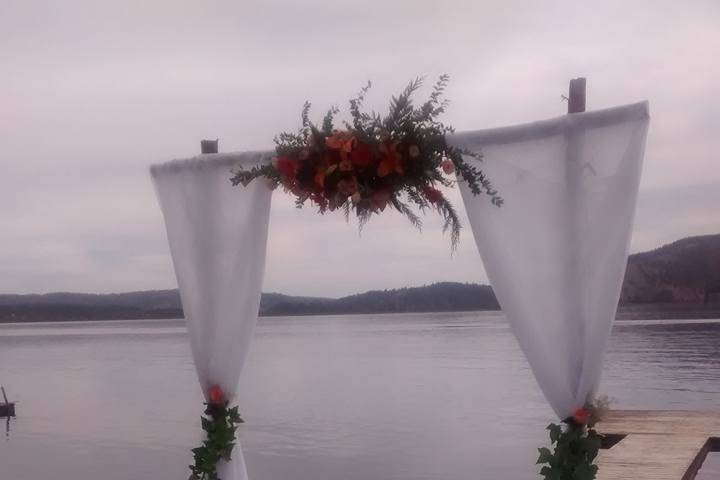Arco boda civil lago vichuquen