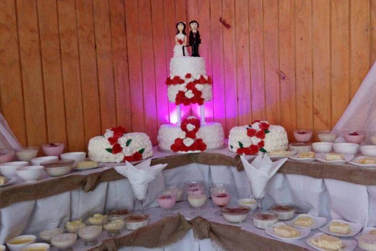 Mesa para pastel de boda