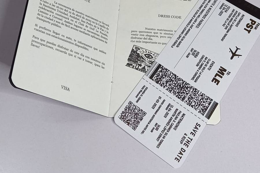 Invitación Estilo Pasaporte