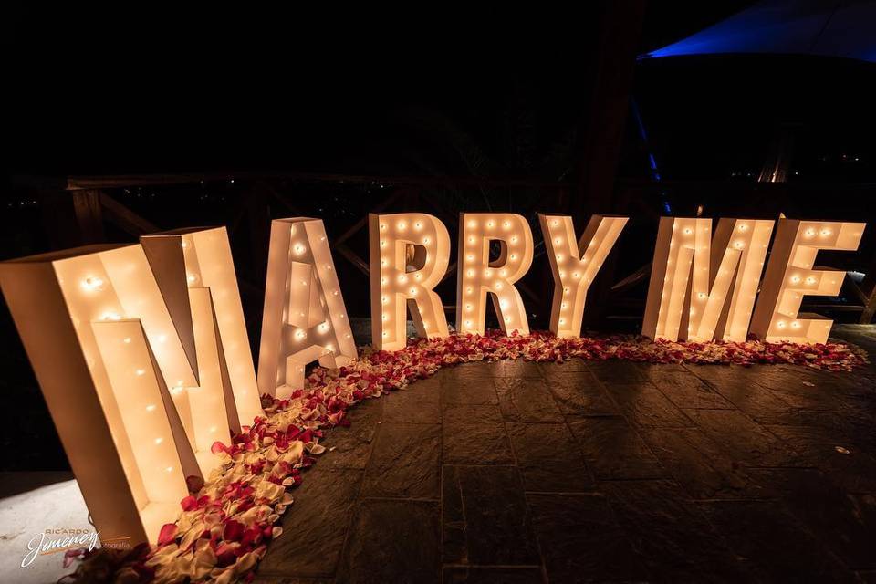 Letras 3D marry me