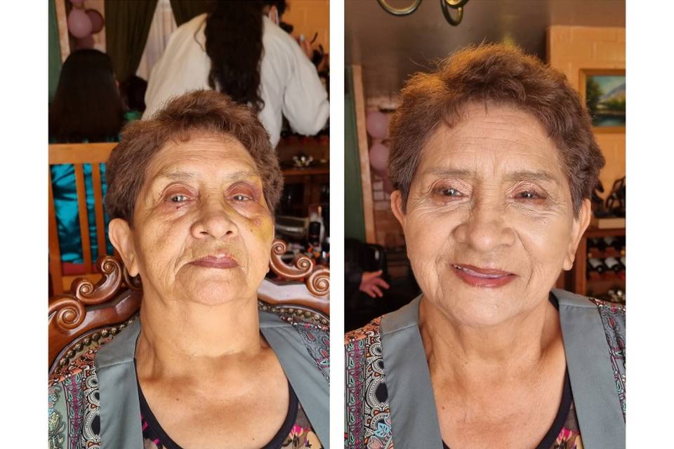 Mamá de la novia antes y después