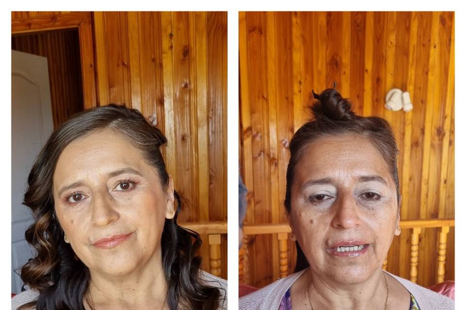 Antes y después mamá de la novia