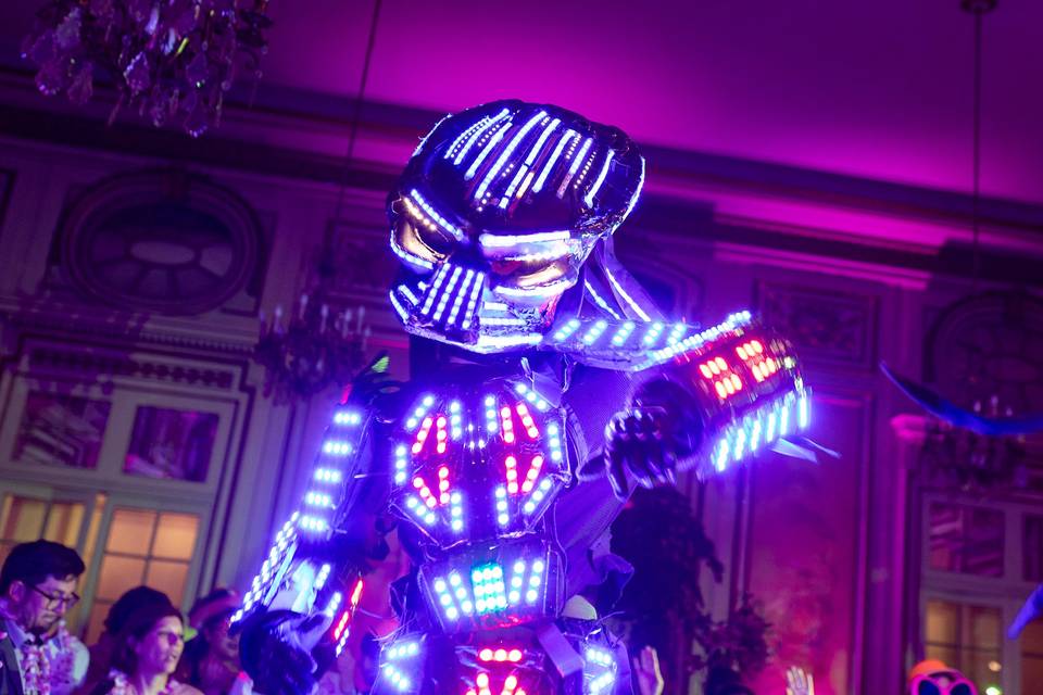 Fiesta con robots led