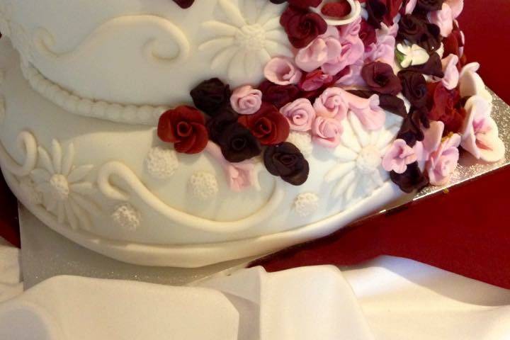 Torta diseño rosas