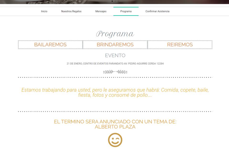 Programa de evento