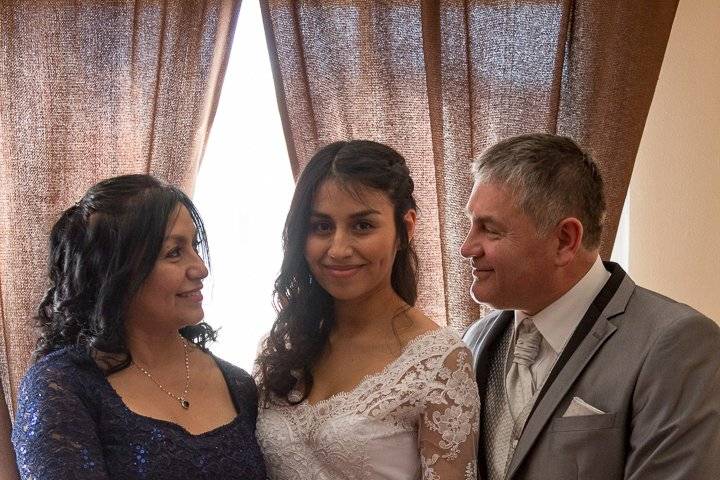 La novia y sus padres