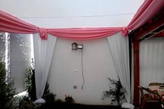 Toldo color fucsia