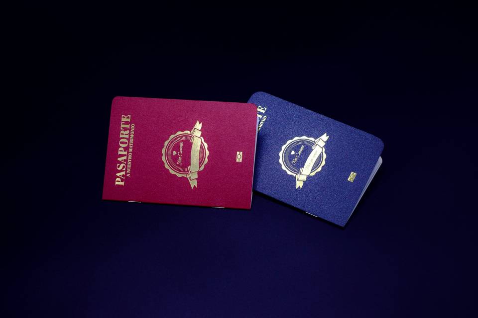 Pasaporte, folia dorada