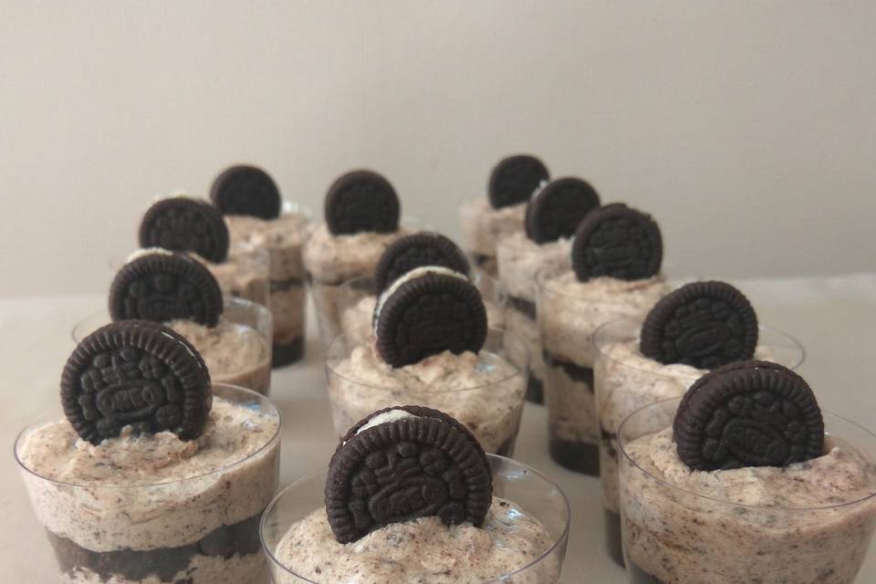 Postre en shot de oreo