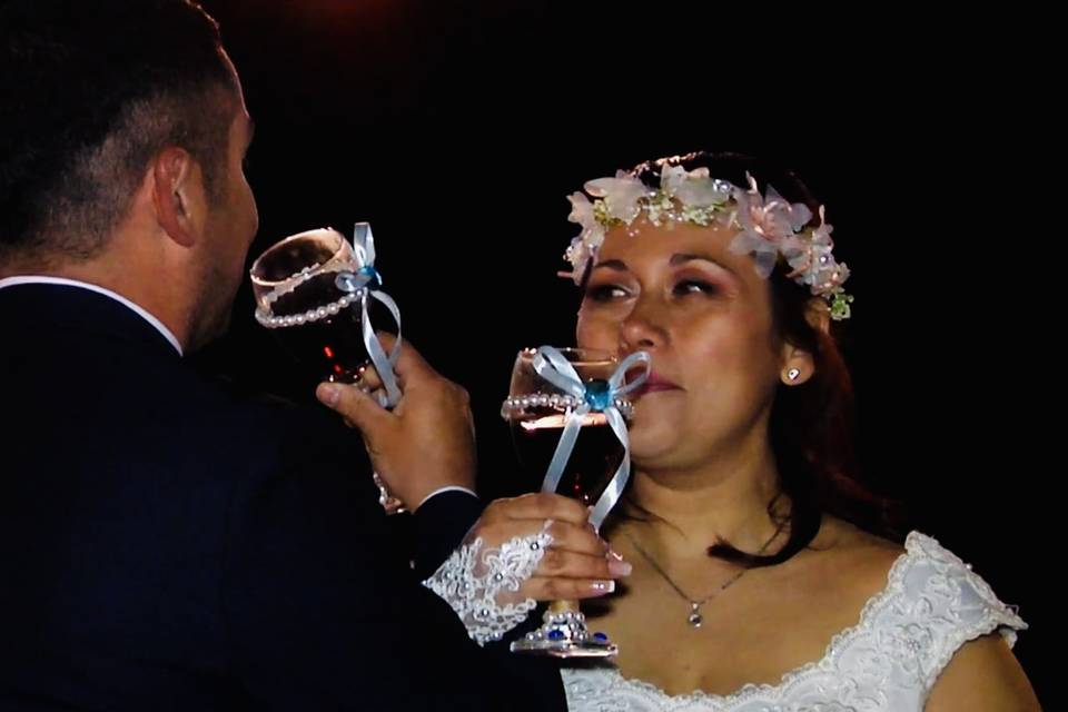 Brindis de los novios