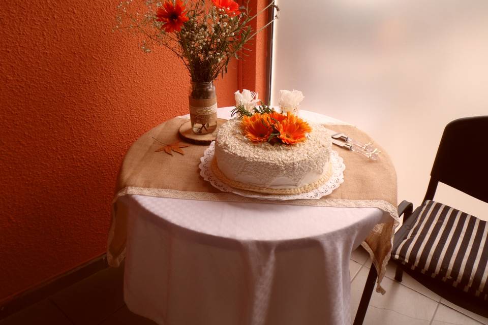 Torta flores naturales