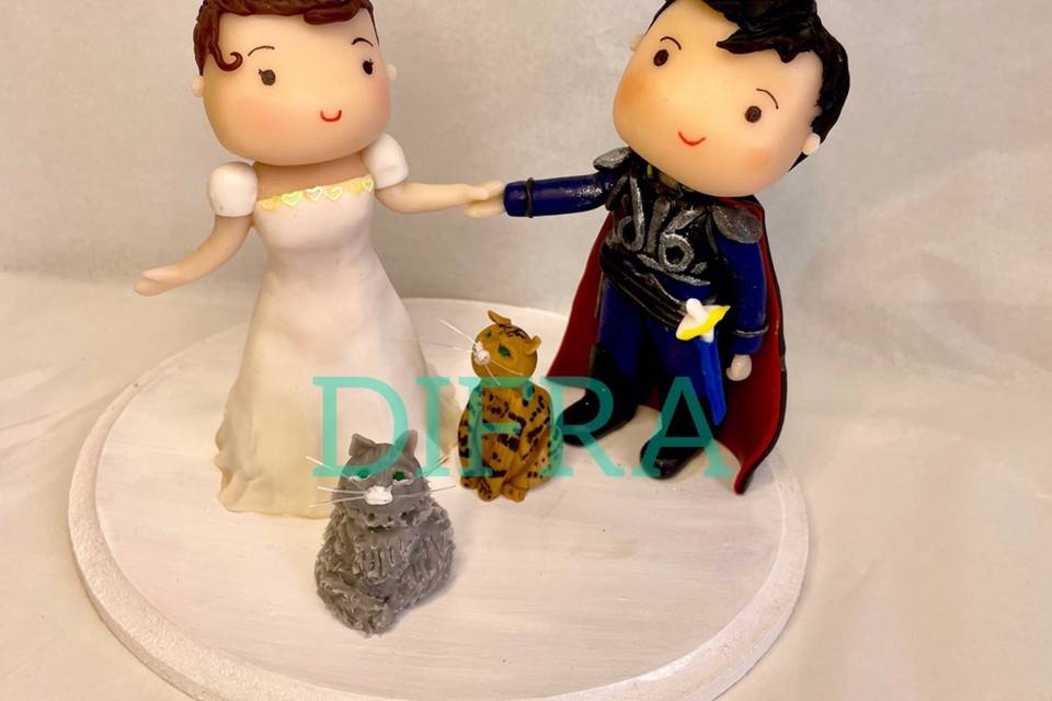 Figura de pantuflas a novios