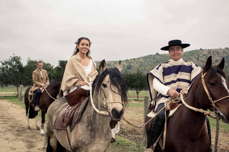 Entrada de novia a caballo