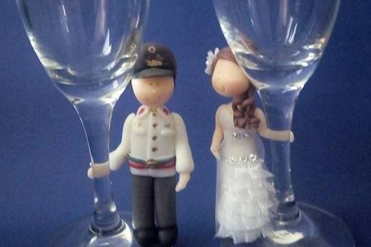 Copas personalizada con novios