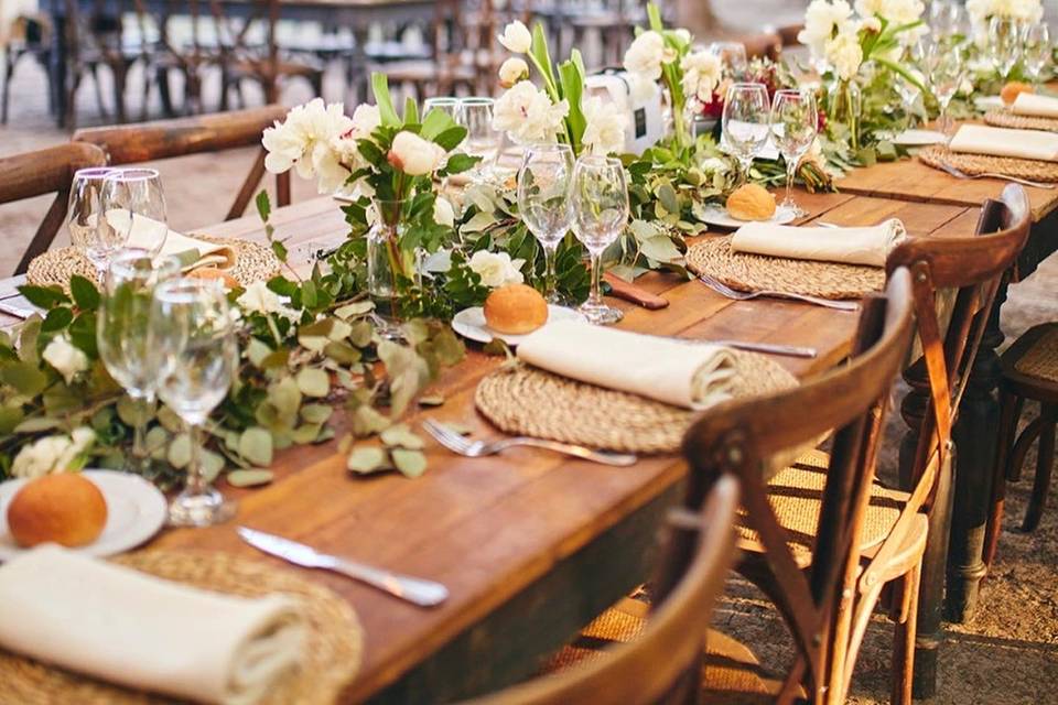 Deco floral mesa