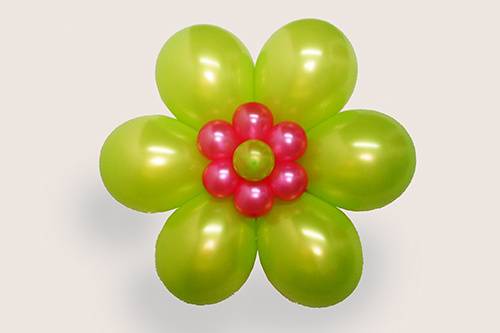 Flor de globos verdes