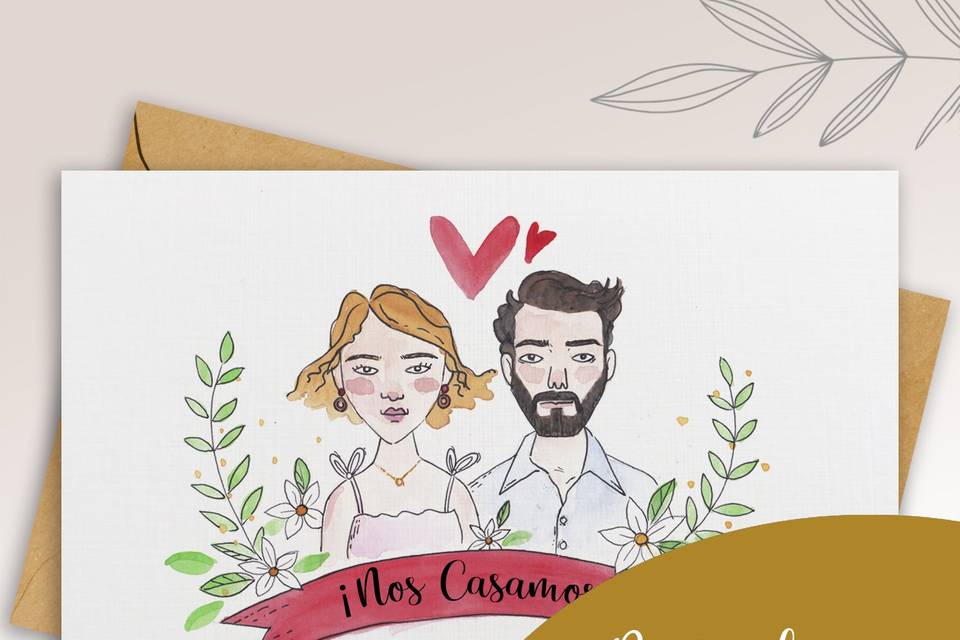 Partes de Matrimonio ilustrado