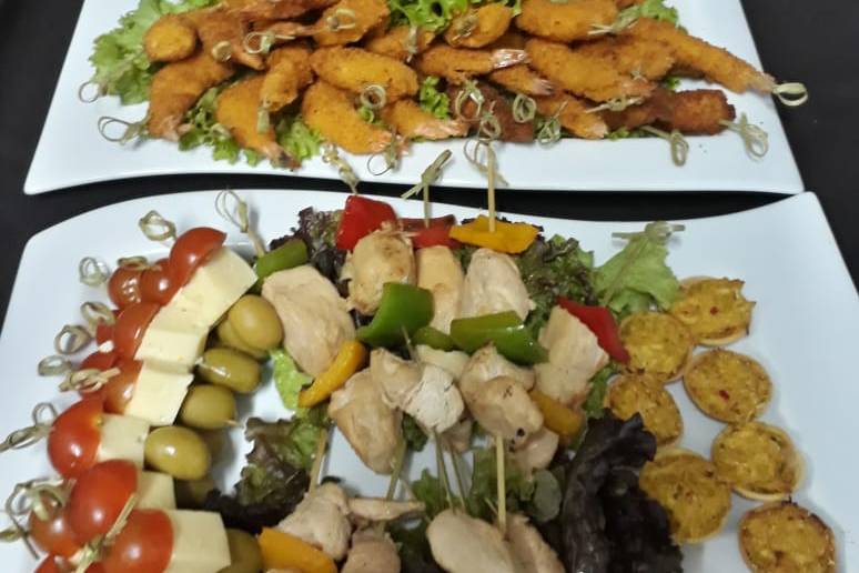 Pinchitos y camarones
