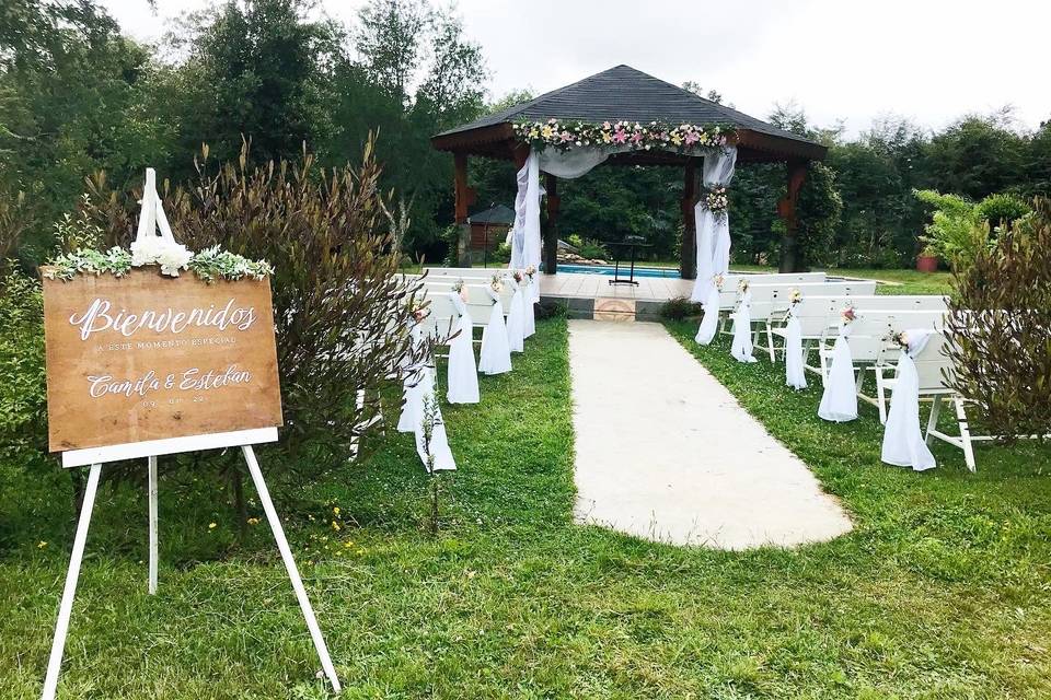 Decoración pérgola punucapa