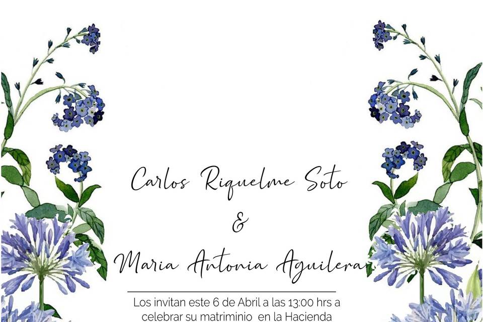 Parte de matrimonio floral