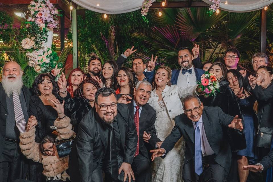 Novios y familia