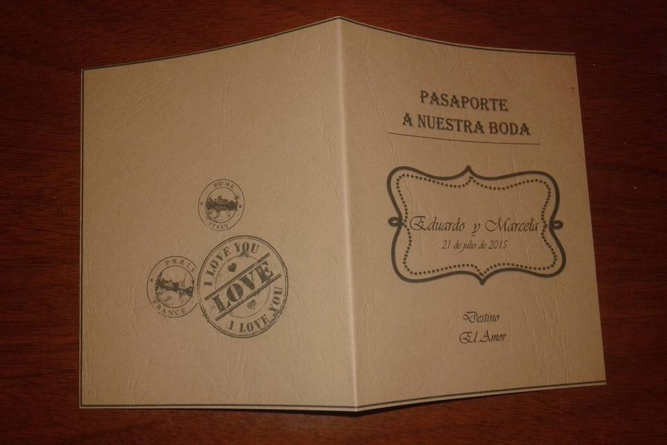 Invitacion pasaporte de amor