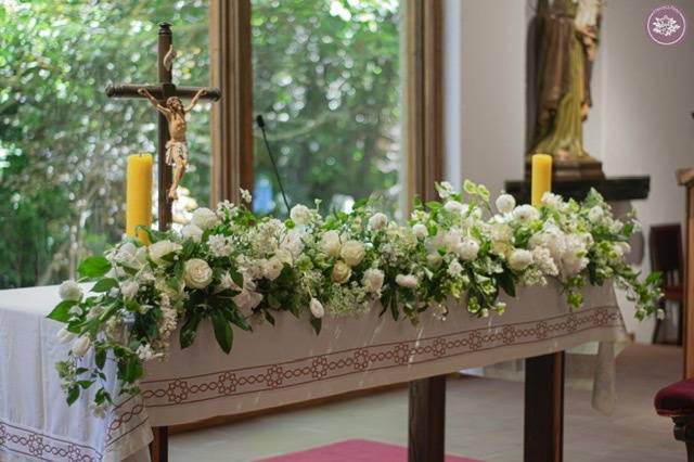 Flores mesa altar