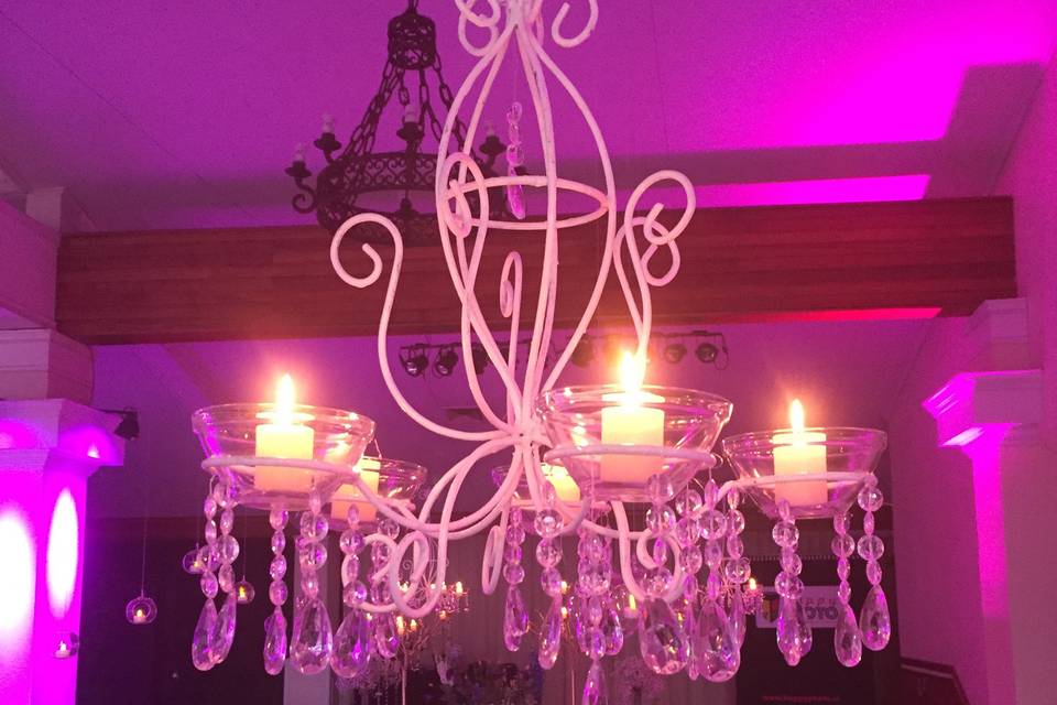 Lámparas chandelier velas