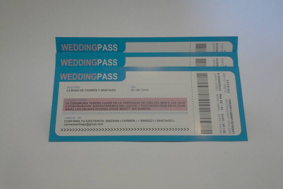 Partes wedding pass