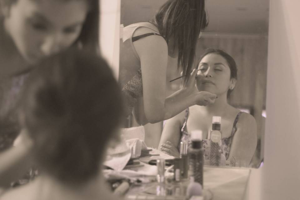 Preparación y maquillaje