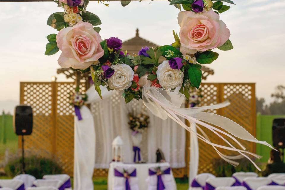 Copas de brindis de los novios