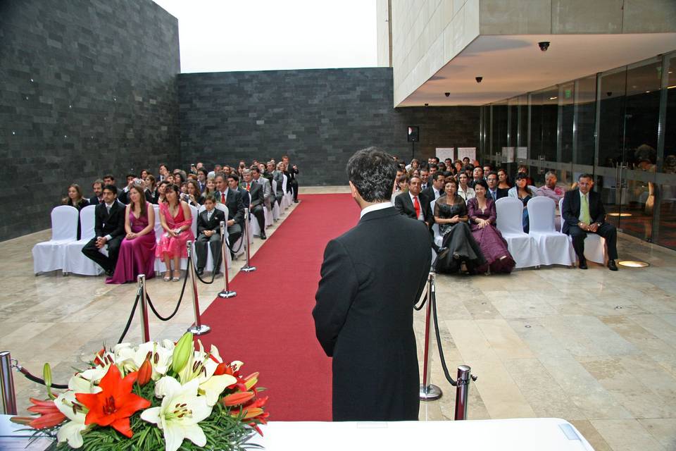 Espacio para la ceremonia