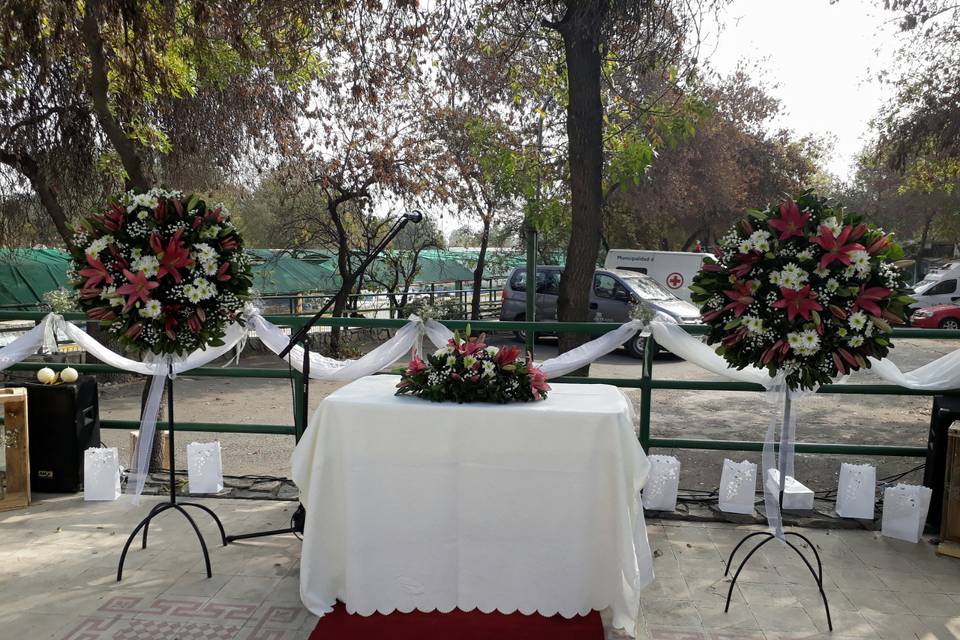 Decoración floral ceremonia