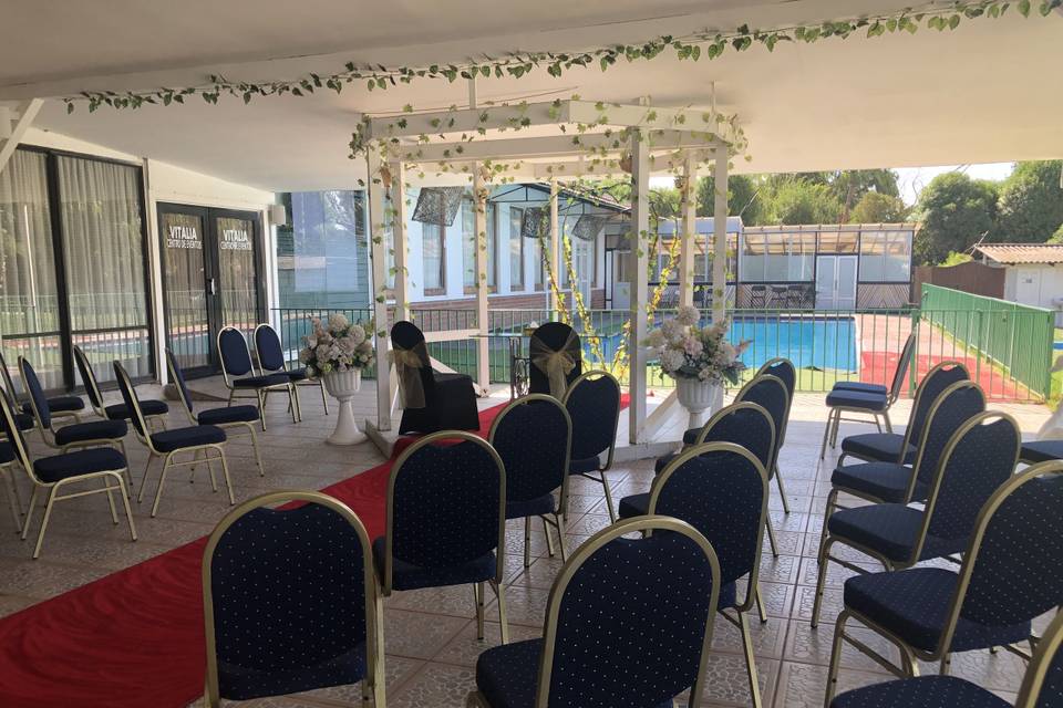 Pérgola para ceremonias