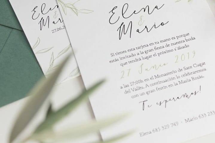 Invitación matrimonio Belén