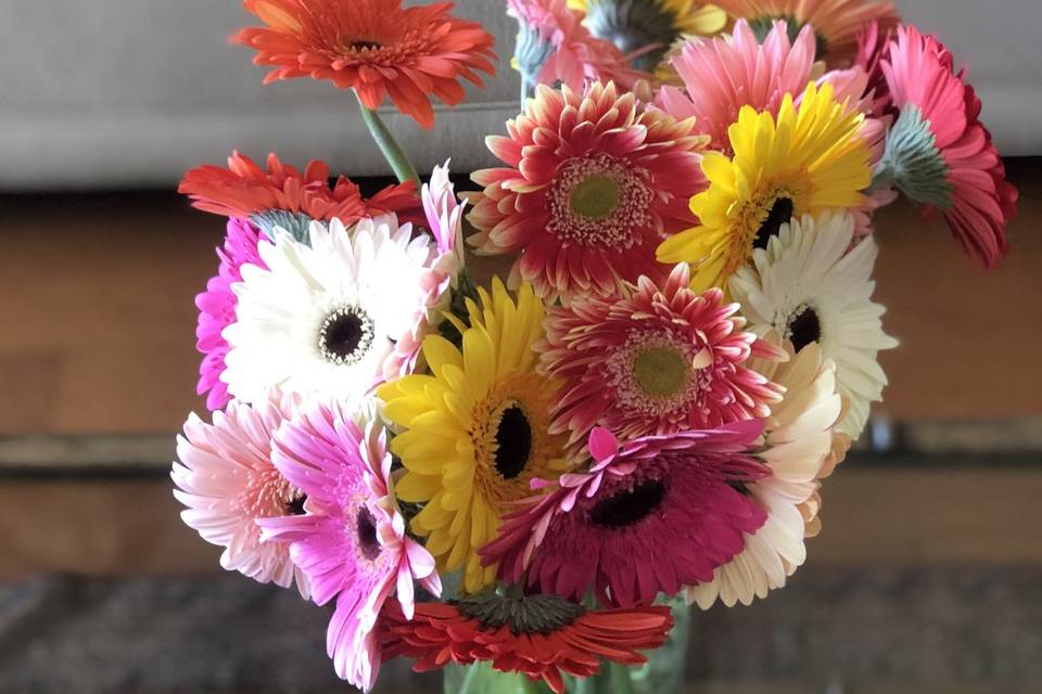 Mix gerberas en florero