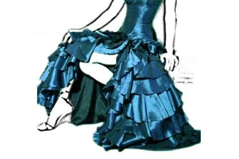 Vestido azul con corset tallas