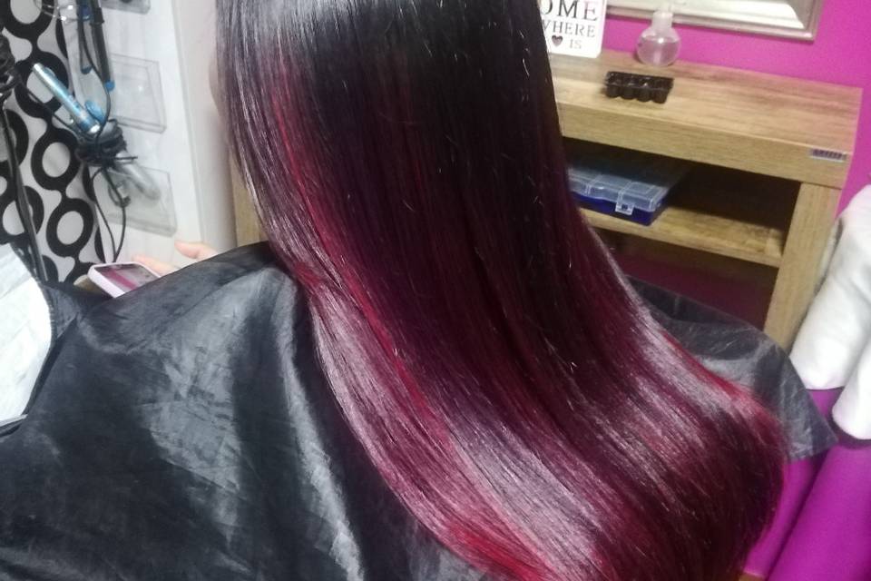 Balayage magenta