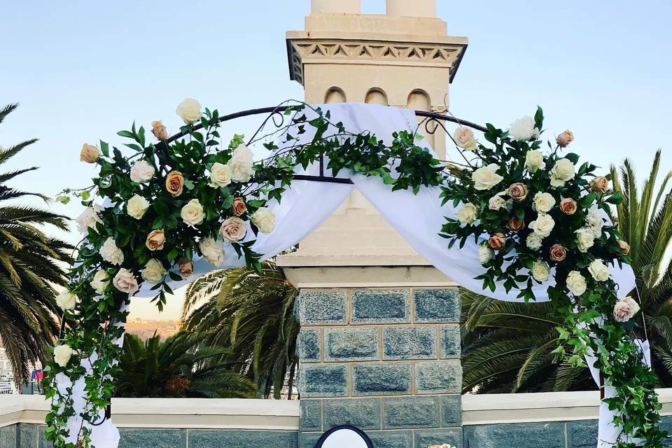 Matrimonio en terraza