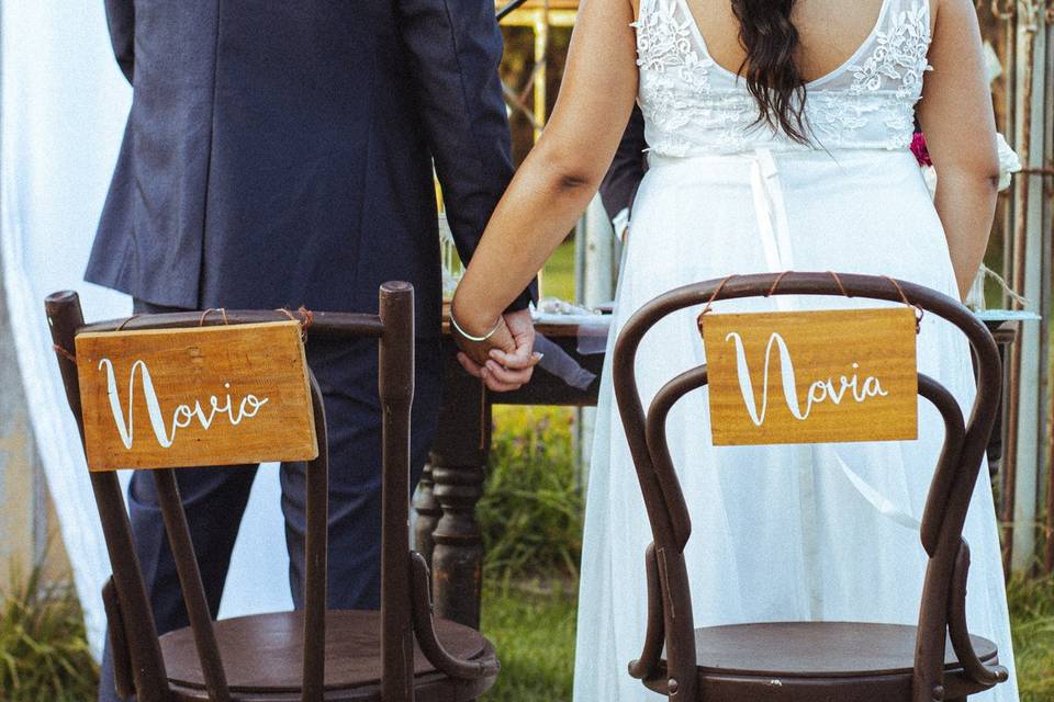 Detalle durante la boda